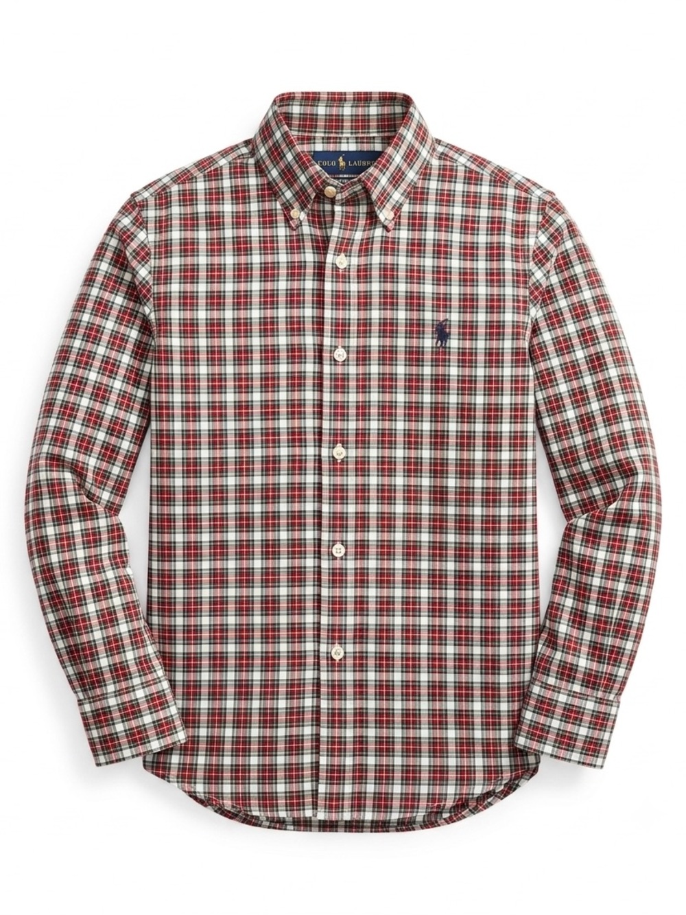 Polo by Ralph Lauren Red & White Plaid Button-Down Shirt Boys Size 6